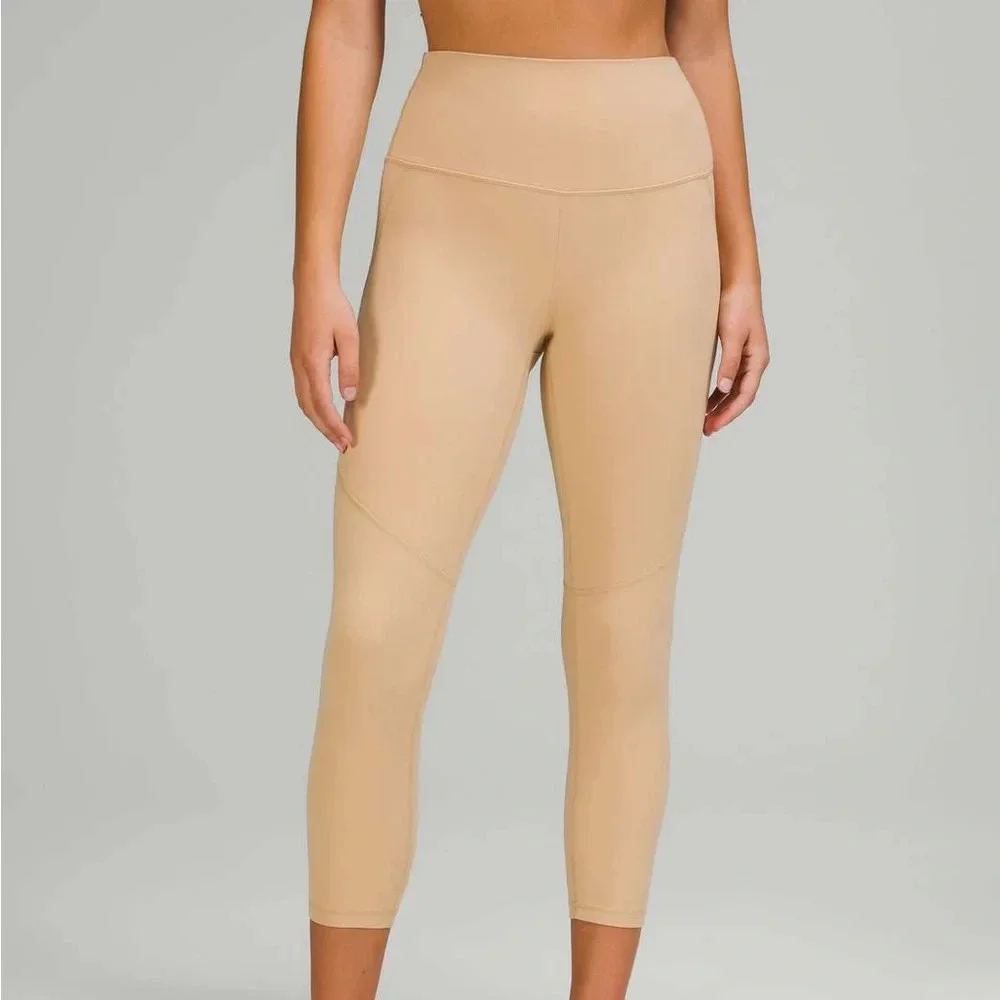 🆕🧡 Lululemon Nulu High-Rise Yoga Crop 23” - Pecan Tan